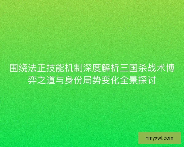 围绕法正技能机制深度解析三国杀战术博弈之道与身份局势变化全景探讨